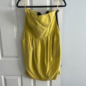 Rachel Roy strapless dress in canary yellow, size 12